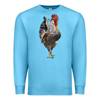 Ocean Blue cream legbar rooster Premium Sweatshirt - LillyAllenDesigns
