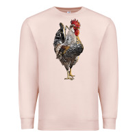 Pale Pink cream legbar rooster Premium Sweatshirt - LillyAllenDesigns