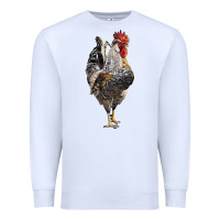 White cream legbar rooster Premium Sweatshirt - LillyAllenDesigns