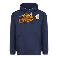 Navy humpback turretfish Heavyweight Hoodie - LillyAllenDesigns