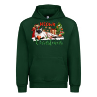 Forest Green siamese cat meowy christmas Urban Hoodie - LillyAllenDesigns