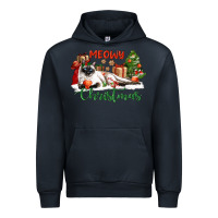 Navy siamese cat meowy christmas Urban Hoodie - LillyAllenDesigns