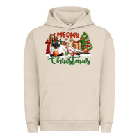 Pigment French Oak siamese cat meowy christmas Urban Hoodie - LillyAllenDesigns