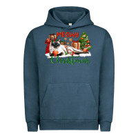 Pigment Midnight Navy siamese cat meowy christmas Urban Hoodie - LillyAllenDesigns