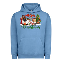 Pigment Pebble Blue siamese cat meowy christmas Urban Hoodie - LillyAllenDesigns