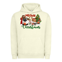 Pigment Pistachio siamese cat meowy christmas Urban Hoodie - LillyAllenDesigns