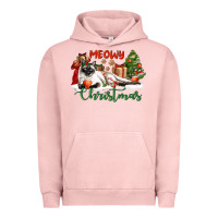Pigment Salmon siamese cat meowy christmas Urban Hoodie - LillyAllenDesigns