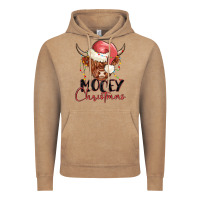Vintage Coffee mooey christmas Vintage Hoodie - MaliasSmallBusiness