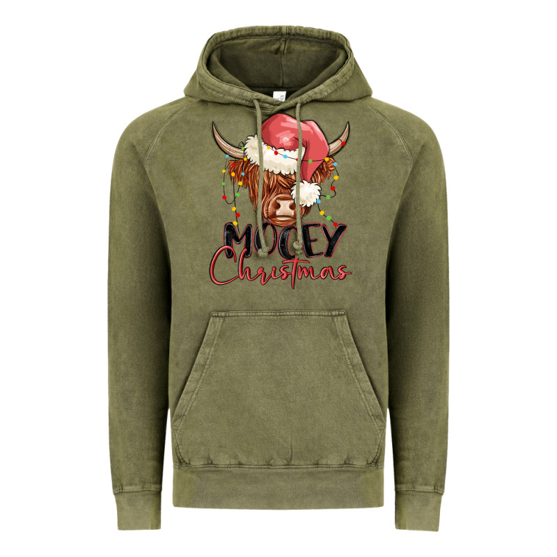 Mooey Christmas Vintage Hoodie by MaliasSmallBusiness | Teevron