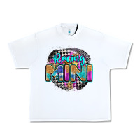 White racing mini Urban Heavy Tee - Zillion Design Studio