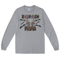 Heather Grey halloween mama Long Sleeve Tee - CowhideDigitalArt