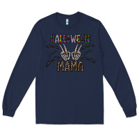 Navy halloween mama Long Sleeve Tee - CowhideDigitalArt