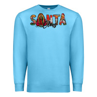 Ocean Blue santa claus lady of guadalupe Premium Sweatshirt - Jasminsmagicworld