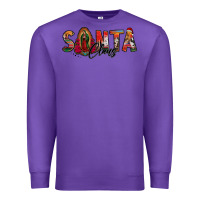 Purple santa claus lady of guadalupe Premium Sweatshirt - Jasminsmagicworld