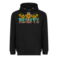 Black western believe sunflowers flowers Heavyweight Hoodie - BarkalooDesign