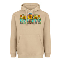 Western Believe Sunflowers Flowers Heavyweight Hoodie | Teevron
