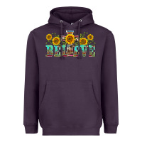 Plum western believe sunflowers flowers Heavyweight Hoodie - BarkalooDesign
