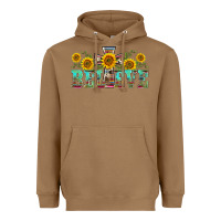 Toasted Coconut western believe sunflowers flowers Heavyweight Hoodie - BarkalooDesign
