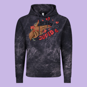 Not Today Cupid Vintage Hoodie Designed By Maliassmallbusiness