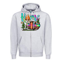 Heather Grey home camp Zipper Hoodie - JahusDesignShop