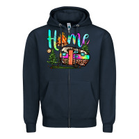 Navy home camp Zipper Hoodie - JahusDesignShop