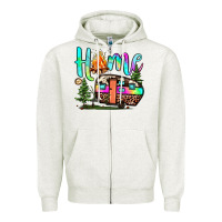 Oatmeal Heather home camp Zipper Hoodie - JahusDesignShop