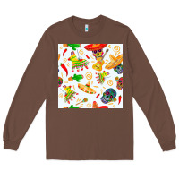 Chestnut mexico seamless pattern Long Sleeve Tee - FaDigitalArtStudio
