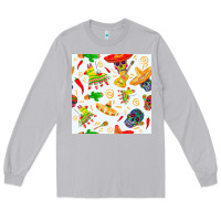 Moon Dust mexico seamless pattern Long Sleeve Tee - FaDigitalArtStudio