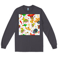 Smoke mexico seamless pattern Long Sleeve Tee - FaDigitalArtStudio