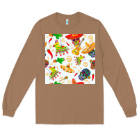 Toasted Coconut mexico seamless pattern Long Sleeve Tee - FaDigitalArtStudio