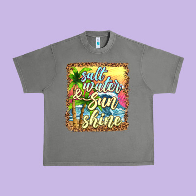 Salt Water And Sunshine Urban Heavy Tee Designed By Texasbilliewilder