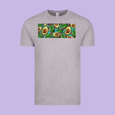 Avacado With Turquoise And Leopard Background 11 Oz Mug Vintage Tee Designed By Barkaloodesign