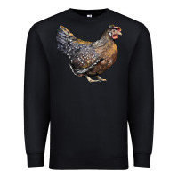 Black Cream Legbar Chicken Premium Sweatshirt - LillyAllenDesigns