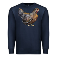 Navy Cream Legbar Chicken Premium Sweatshirt - LillyAllenDesigns