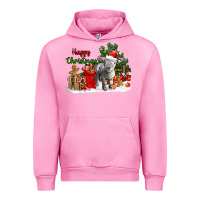 Fuchsia Pink happy christmas southdown baby sheep Urban Hoodie - LillyAllenDesigns