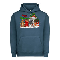 Pigment Midnight Navy happy christmas southdown baby sheep Urban Hoodie - LillyAllenDesigns