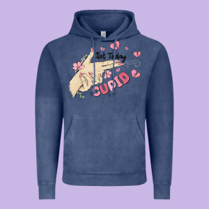 Not Today Cupid Vintage Hoodie Designed By Maliassmallbusiness