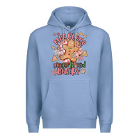 Colony Blue mrs claus gingerbread bakery Premium Hoodie - MaliasSmallBusiness