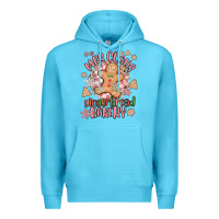 Ocean Blue mrs claus gingerbread bakery Premium Hoodie - MaliasSmallBusiness