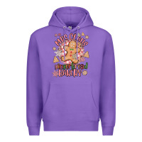 Purple mrs claus gingerbread bakery Premium Hoodie - MaliasSmallBusiness