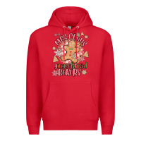 Red mrs claus gingerbread bakery Premium Hoodie - MaliasSmallBusiness