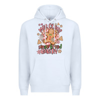 White mrs claus gingerbread bakery Premium Hoodie - MaliasSmallBusiness