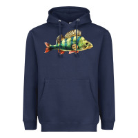 Navy Perch Fish Heavyweight Hoodie - LillyAllenDesigns