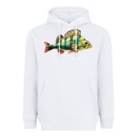 White Perch Fish Heavyweight Hoodie - LillyAllenDesigns