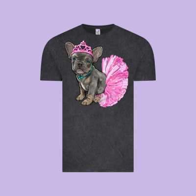 Vintage Tee balerina french bulldog with tutu