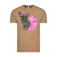 Vintage Coffee balerina french bulldog with tutu Vintage Tee - RanaPortraitStore