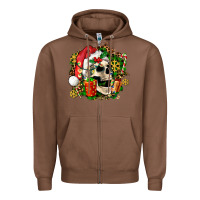 Chestnut christmas skull and gift Zipper Hoodie - AdoDesignShop