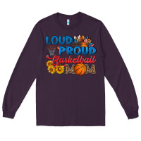 Plum loud and proud basketball mom Long Sleeve Tee - HRA Design Shop