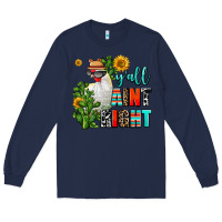 Navy y'all aint right Long Sleeve Tee - AdoDesignShop