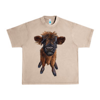 French Oak highland cow calf Urban Heavy Tee - RanaPortraitStore